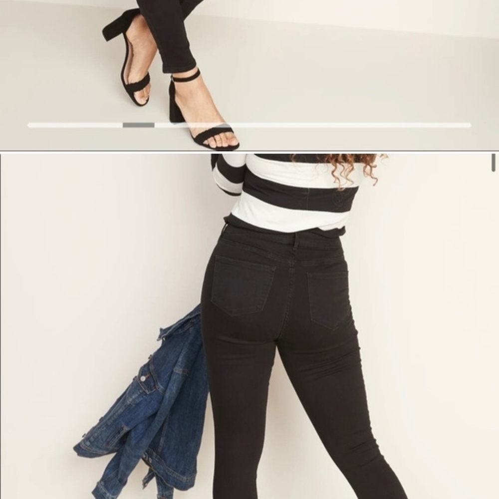 Old Navy High Rise Black Skinny Jeans